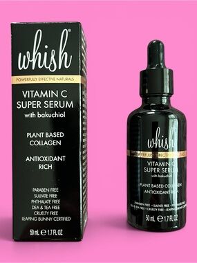 WHISH VITAMIN C SUPER SERUM  BAKUCHIAL  -Antioxidant Cruelty Free - 1.7 OZ  NEW